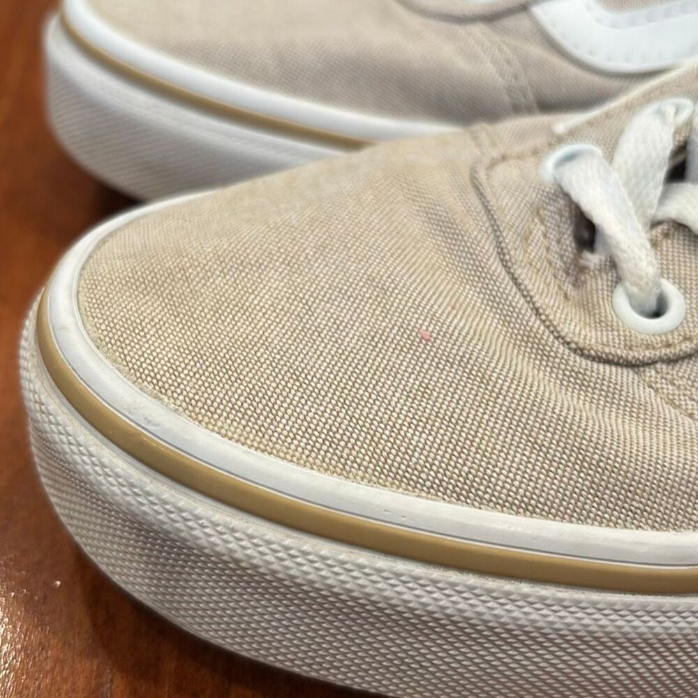 Vans Old Skool Tan Canvas Sneakers Women’s Size 8 Beige Skate Shoes - Picture 9 of 15